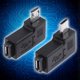 thumbnail image 3 of 2 conectores adaptadores de 90 grados micro USB hembra a micro USB macho., 3 of 6