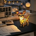 thumbnail image 7 of Dog Series Resin Art Night Light - Cute Stained Vintage Table Lamp, LED Desk Lamp & Decor, Dog Night Light for Bedroom, Home Ornament, 7 of 7