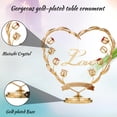 thumbnail image 3 of Matashi 24K Gold Plated 8" Heart and Flower with Happy Birthday Banner Table Top Ornament with Crystals Love Ornamental, Keepsake and Decor, Gorgeous Decoration, 3 of 4