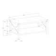 thumbnail image 4 of Manor Park Rustic Modern Farmhouse Coffee Table - Multiple Finishes, 4 of 8