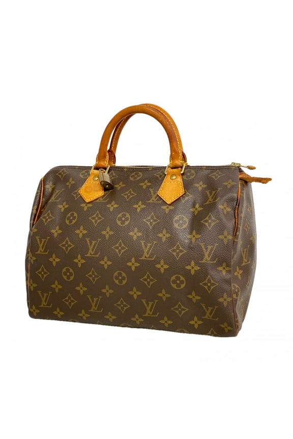 Pre-Owned Louis Vuitton Monogram Speedy 30 Handbag M41108 Brown Women's