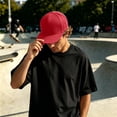 thumbnail image 2 of LiuXxxx Unisex Adjustable Hop Baseball Cap With Flat Brim For Everyday Streetwear Style Red, 2 of 4