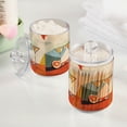 thumbnail image 2 of Yayeee 4 Pack Qtip Holder Bathroom Cotton Swab Canister with Lid Clear Dispenser Set, Beige Glasses, 2 of 6