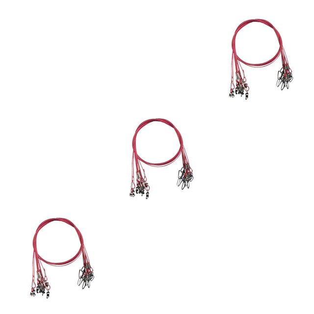 Soidarity Líderes de pesca de alambre de grueso de 50CM 150Lb con broches giratorios Accesorios de aparejos de línea de acero inoxidable de cobre Type7 NO7 Soidarity CBP032210