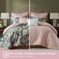 thumbnail image 5 of Multi-Color King Comforter Set 8-Piece, Cotton Floral Bedding with Reversible Design & Bed Skirt, 5 of 21