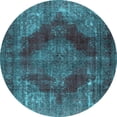 thumbnail image 1 of Ahgly Company Indoor Round Persian Light Blue Bohemian Area Rugs, 7' Round, 1 of 4