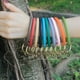 thumbnail image 5 of 2 Unids Pulsera de Silicona Gran Círculo Pulsera Pulsera Llavero Anillo Llave Colgante Accesorios para Mujeres Damas (Azul Acero), 5 of 6