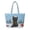 Christmas Black Cat Blue, variant on Christmas Quilted Tote Bag for Women, Winter Snowman Portable Large Shoulder Handbag Bag, Festive Carryall for Holiday Shopping Travel Work Daily Use