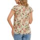 thumbnail image 3 of INSPIRAR CHIC Blusa Floral para Mujeres del Día de San Valentín, Casual de Verano, Cuello Cuadrado, Chiffon, Manga Corta, Camisetas con Volantes L Beige Rosa, 3 of 6