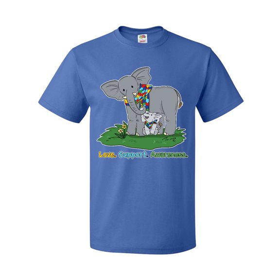 Inktastic Autism Love, Support, Awareness Elephants T-Shirt