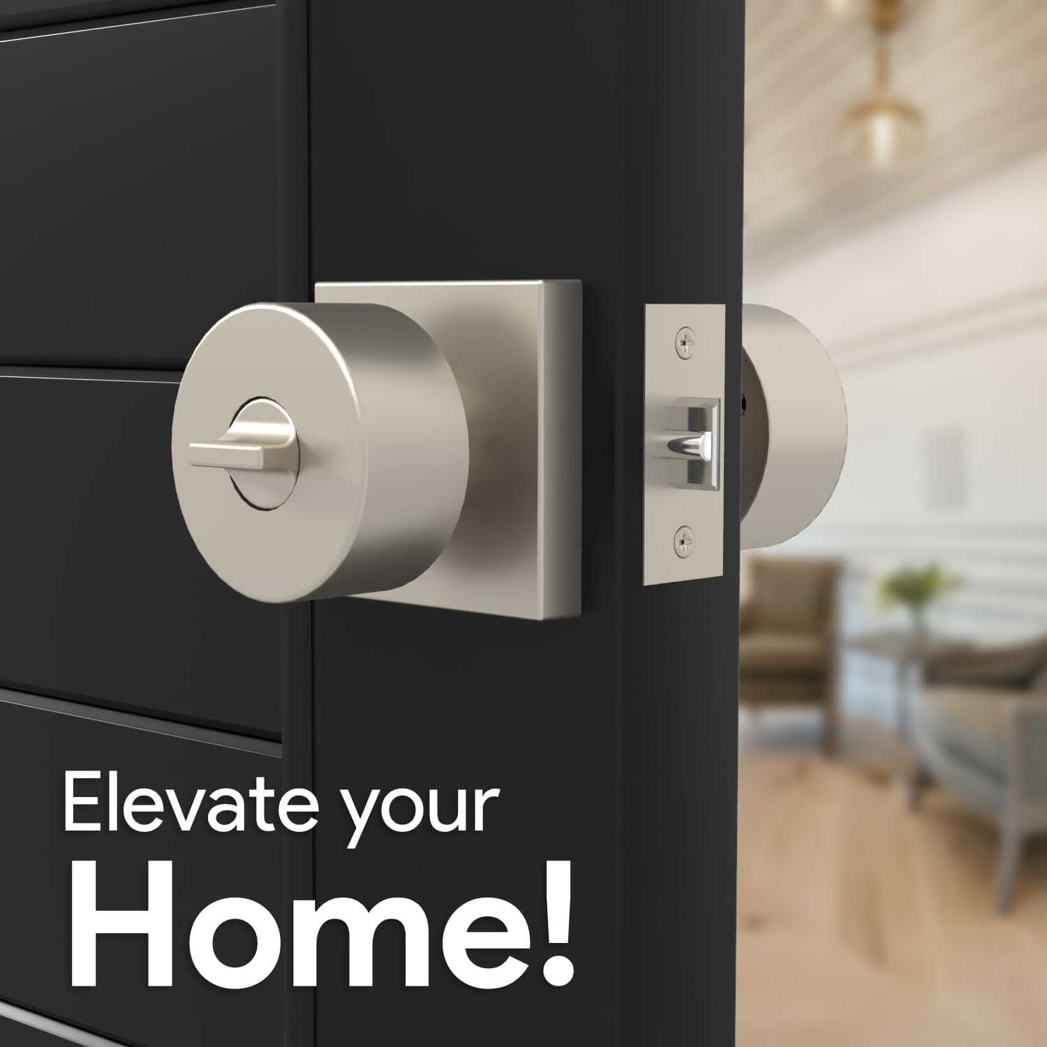 Mega Handles | Suana Entry Door Knob | Satin Nickel
