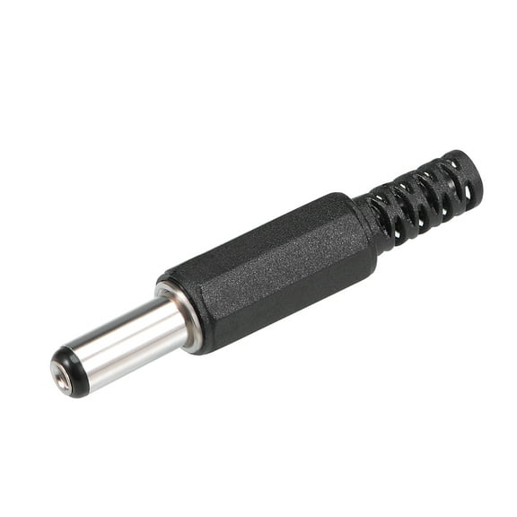 20Pcs DC Male Connector 5.5mm x 2.5mm x 14mm Power Cable Jack Adapter Black