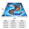 thumbnail image 4 of Gyarados Throw Blanket Ultra Soft Cozy Plush Fuzzy Flannel Blanket Lightweight Luxury Fleece Blanket Gifts for Travel Camping Home Decor 40"X30", 4 of 8