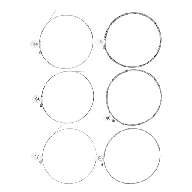 Phenofice Ensemble de 6 Cordes pour Guitare Électrique Remplacement en Métal Argenté Accessoires de Guitare Durables