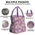 thumbnail image 3 of Goldendoodle Dog and Flower Floral Drawstring Lunch Bag Women - Drawstring Lunch Bag Insulated for Work Office - Stain-Resistant Large Lunchbags for Women with Multi-Pockets, 3 of 6