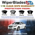 thumbnail image 2 of 2013 Chevrolet Cruze Beam Wiper Blades Wipers w/1yr Warranty (Set of 2) (WiperBladesUSA), 2 of 5