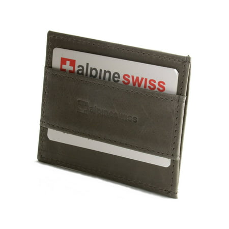 Mens Minimalist Front Pocket Wallet Card Case Cash Strap Money (Best Minimalist Wallet With Money Clip)