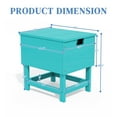 JUSTLET Outdoor Cooler Table and Chair Sets, Outdoor Side Table with 2
