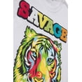thumbnail image 5 of Victorious Men's Colorful Chenille Patched Savage Tiger T-Shirts TS7317 - White - 4X-Large, 5 of 5