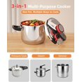 thumbnail image 5 of 8 Qt  Cooker Stainless Steel,  Cooker with -Hand Locking, Dual Locking Safety System, [3-In-1]Compatible with Gas & Induction,  Cooking for Large Meals, 5 of 6