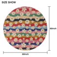 thumbnail image 6 of Pioneer Flower Floral Print Pattern Round Tablecloth 60"x60",Wrinkle Wipeable Table Cloth for Kitchen Dining Room Picnic Patio Party, 6 of 6