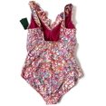 thumbnail image 4 of Ralph Lauren Plus Ruffled Underwire Tummy-Control One-Piece Swimsuit Plum Multi 16W, 4 of 5