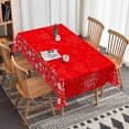 thumbnail image 2 of Mizhona Valentine's Day Tablecloth Red Hearts Dining Party Table Cover Waterproof Kitchen Decor 60"x84", 2 of 6