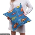 thumbnail image 5 of Ambesonne Marine Fabric by the Yard Upholstery, Colorful Fishes and Seaweeds, 10 Yards, Sea Blue and Multicolor, 5 of 5