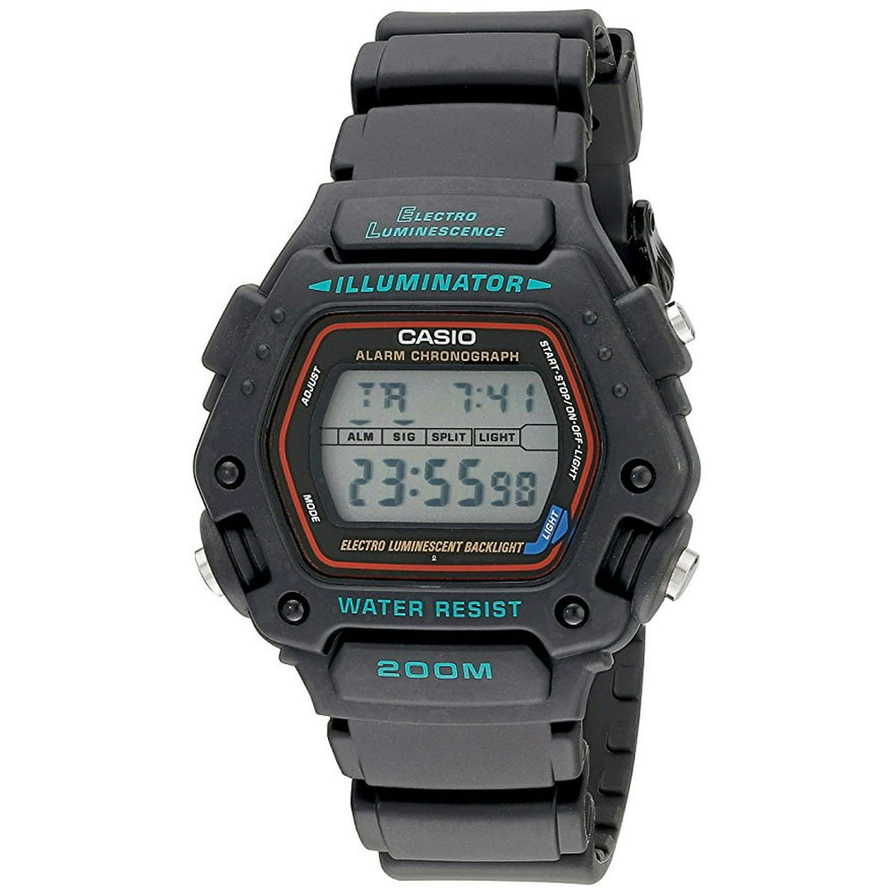 casio men's lcd chronograph and alarm watch