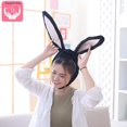 thumbnail image 1 of Soft Girl Plush Rabbit Ear Hat Rabbit Headgear Photo Props Photo Props PP Cotton heqiyong LED, 1 of 2