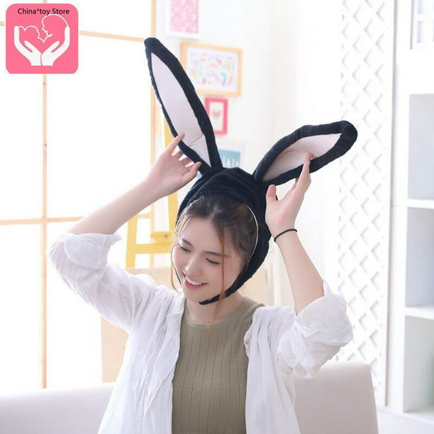 Soft Girl Plush Rabbit Ear Hat Rabbit Headgear Photo Props Photo Props PP Cotton heqiyong LED