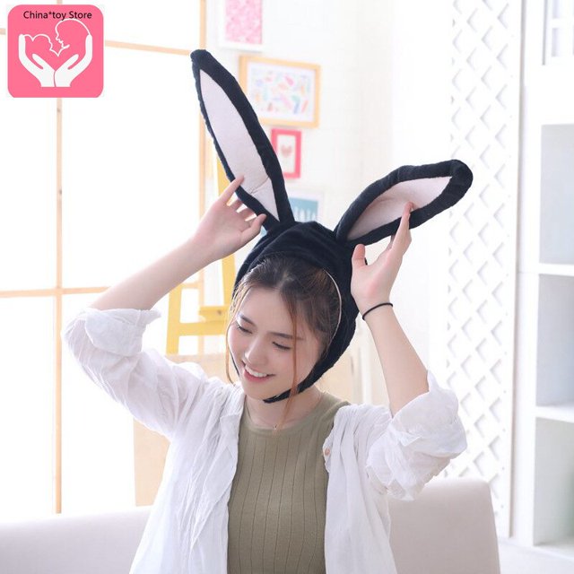 Soft Girl Plush Rabbit Ear Hat Rabbit Headgear Photo Props Photo Props PP Cotton heqiyong LED