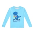 thumbnail image 4 of Pyjamas pour Enfants Garçons Ensemble de Pyjama Imprimé Dinosaure Col Rond Manches Longues Pantalon 2 Pcs Printemps Automne Pyjamas pour Tout-Petits Bleu Clair 7 Ans-8 Ans, 4 of 4