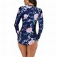 thumbnail image 4 of Gibobby Trajes de Natación para Mujer Traje de baño de mujer Traje de baño de aguas termales Traje de buceo Traje de baño de manga larga con estampado de(Azul,XL), 4 of 5