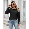 thumbnail image 5 of Zeagoo Sweaters for Women Long Sleeve Crew Neck Casual Pullover Knit Tops Fall Winter Trendy, 5 of 6