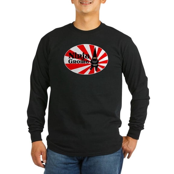 CafePress - Ninja Gnome Long Sleeve Dark T Shirt - Long Sleeve Dark T-Shirt