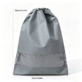 thumbnail image 3 of Shoe Storage Bag, Portable Drawstring Organizer with Transparent and Waterproof Material for Travel, Home, and Gym Use, 3 of 5