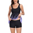 thumbnail image 1 of Mejor Belleza Mujer Traje de Baño de Moda Aumentar el tamaño 2 Piezas Tankini Tops de Bikini y Partes de Abajo Morado XXL, 1 of 7