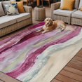 thumbnail image 2 of Fsddascl Pink Coastal Outdoor Rug for Patio/Deck/Porch, Non-Slip Large Area Rug 5 x 8 Ft, Summer Beach Nautical Abstract Art Indoor Outdoor Rugs Washable Area Rugs, Reversible Camping Rug Carpet, 2 of 5