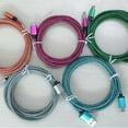 thumbnail image 3 of GJX Usb Cable,Protective Micro Usb Cable,Sturdy Braided Cable Android Charger Cable,Purple,6Ft, 3 of 4