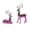 Christmas Office Decor-Purple Silver*2, variant on Christmas Deer Decor Resin Figurines, 2-Piece Purple Gold Tabletop Reindeer Set for Mantel and Shelf Displays