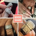 thumbnail image 7 of SHELOVES Mens Wedding Rings 925 Sterling Silver Rings Wedding Band for Man Round Cut AAAAA Cubic Zirconia CZ Size 12, 7 of 7