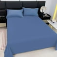 thumbnail image 6 of Twin XL Brushed Microfiber Bed Sheet - Deep Pocket Dormitory Bedding Breathable Adult Essential Easy Care(Blue), 6 of 8