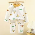 thumbnail image 2 of masbird Little Girls Boys Pajamas Sets Cute Graphic Cotton 2 Piece Toddler Clothes Kids Pjs Sleepwear 6-12 Months 12-24 Months 2t 3t 4t 5t 6t 7t 8t 9t Children(Green,7-8 Y), 2 of 5