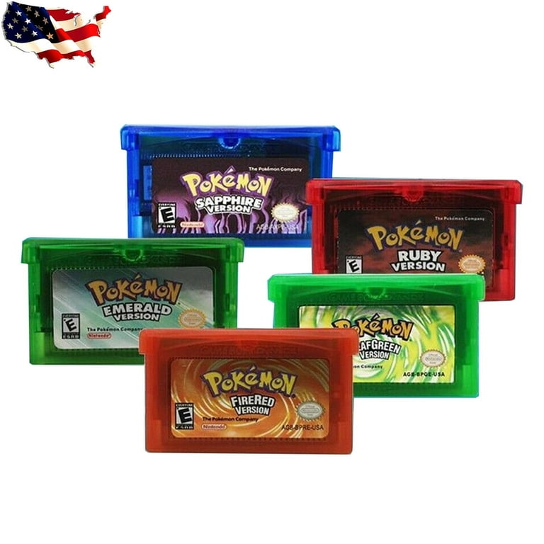 Set of 5 Pokémon Game Cartridges for Game Boy Advance Set of 5 Pokémon Game Cartridges for Game Boy Advance