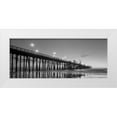 thumbnail image 3 of Lee Peterson 4x24 White Modern Wood Framed Wall Art Titled - Pier Night Panorama II, 3 of 5
