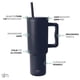 thumbnail image 2 of Vaso simple y moderno de 40 oz con asa y tapa con pajita, botella de agua de acero inoxidable reutilizable aislada, taza de viaje, taza de café helado, regalo para mujeres, yo, 2 of 5
