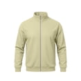 thumbnail image 2 of Mifsaly Mens Full Zip Track Jacket Casual Stand Collar Sweatshirt Lightweight Comfortable Outerwear Coat for Everyday Activewear and Outdoor Workout Beige,XXL, 2 of 6