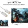 thumbnail image 1 of Línea De Conversión Adaptador de cable compatible con Display Port DP a HDMI de 6 pies 4K X 2K para proyector (blanco), 1 of 7