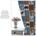 thumbnail image 5 of Rustic Deer Curtains,Bear Patchwork Blackout Curtains for Kids Teens Adult,Woodland Wildlife Moose Window Curtains Checkered Buffalo Plaid Curtains & Drapes Farmhouse Decor26x84in,2 Panel Set, 5 of 6